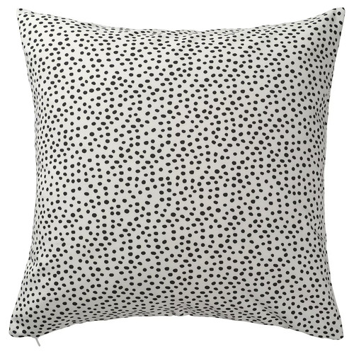 BJÖRKGRÅMAL Cushion cover, white/black, 50x50 cm