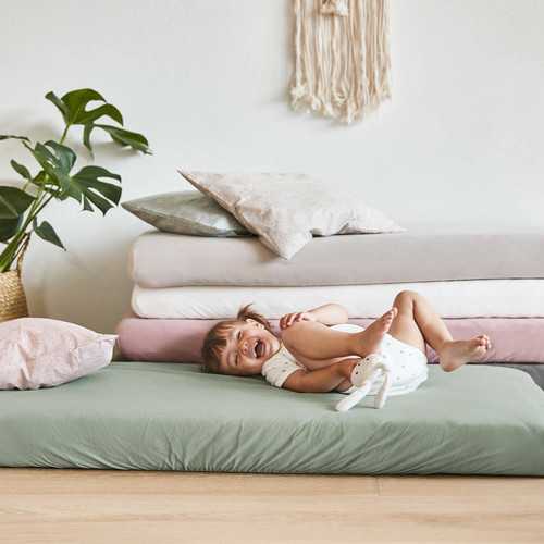 LEANDER Sheet for baby cot 2 pcs, Sage Green