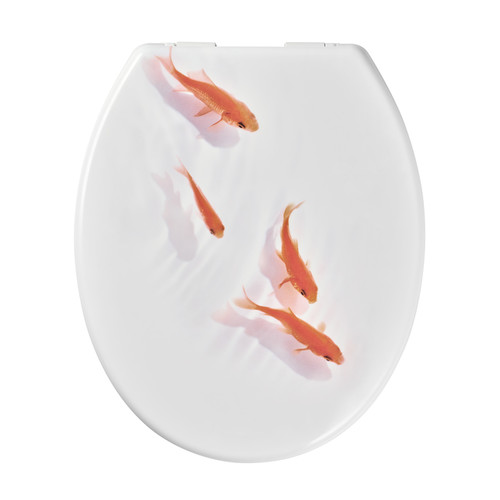 GoodHome Soft-close Toilet Seat Genoa, duroplast, fish pattern