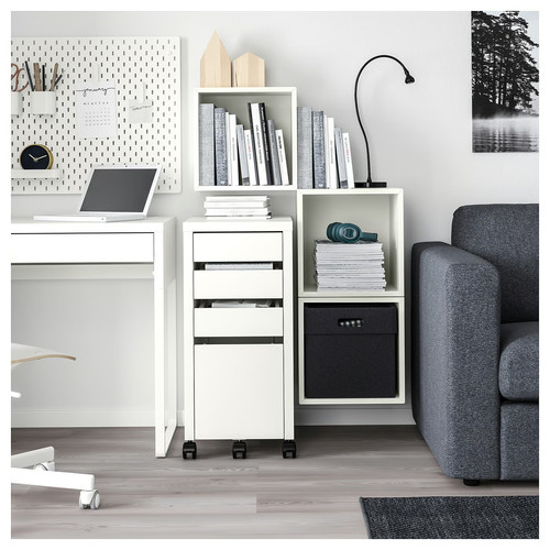 EKET Wall-mounted cabinet combination, white, 105x35x70 cm