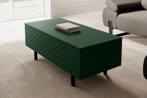 Coffee Table with Storage Scalia II 120, matt labrador, black legs