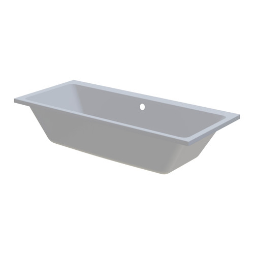 GoodHome Acrylic Bathtub Teesta 170x75 cm, 2 backrests, white