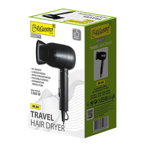 Feel Maestro 1500W Compact Travel Hair Dryer MR-200