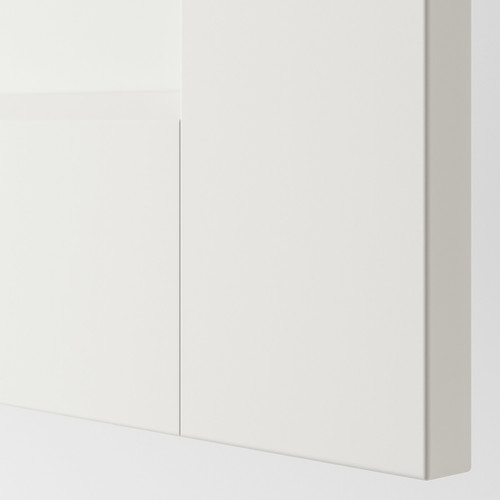 GRIMO Pair of sliding doors, white, 150x201 cm