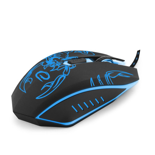 Esperanza SCORPIO BLUE Optical Wired Gaming Mouse 6D USB MX203