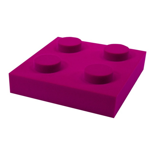 Decorative Wall Panel Building Blocks 250 x 250 x 70 mm, fuchsia