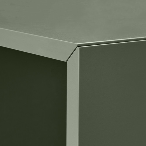 EKET Wall-mounted storage combination, dark grey/grey-green, 105x35x70 cm