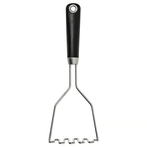 IKEA 365+ HJÄLTE Potato masher, stainless steel, black