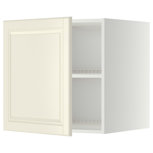 METOD Top cabinet for fridge/freezer, white/Bodbyn off-white, 60x60 cm
