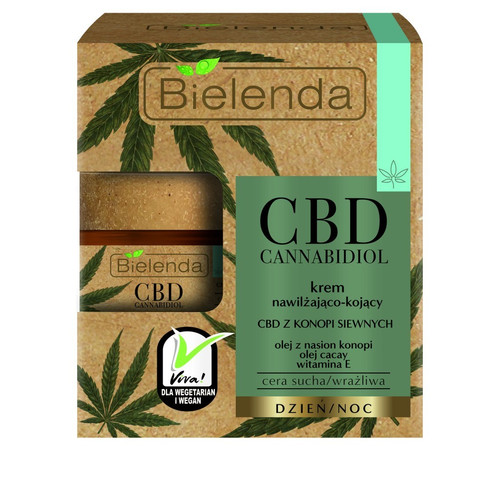 Bielenda CBD Cannabidiol Moisturising Soothing Face Cream for Day/Night Vegan 50ml