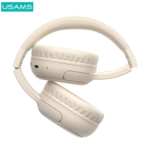 USAMS Headset Headphones Bluetooth 5.3 Yun Series, beige