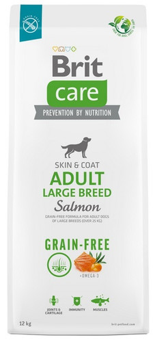 Brit Care Grain Free Adult Large Breed Salmon Dry Dog Food 12kg
