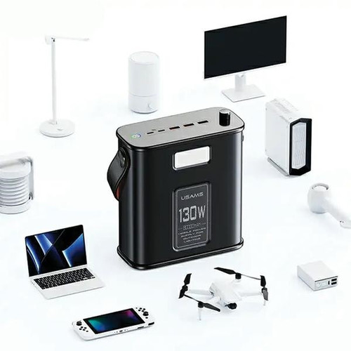 USAMS Power Bank Powerbank 80000mAh 130W 2xUSB-C 3xUSB-A PD QC