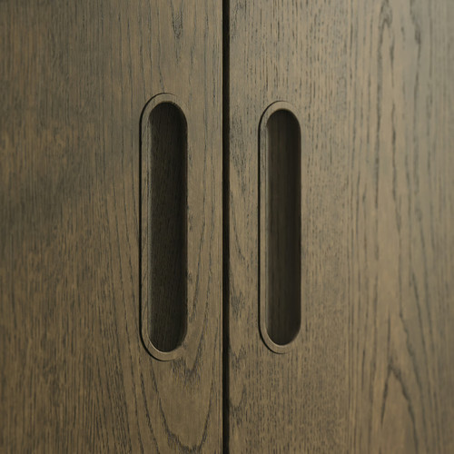TONSTAD Door, brown stained oak veneer, 50x229 cm