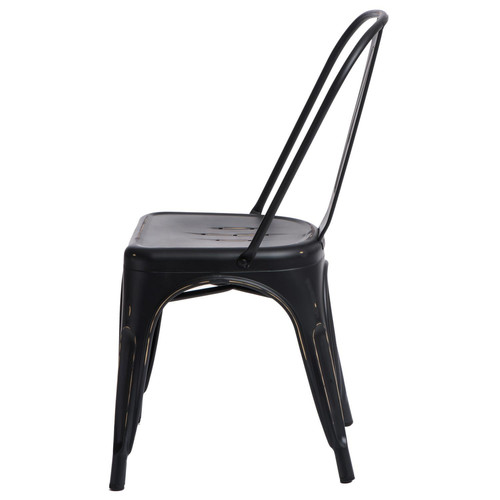 Metal Chair Paris Antique, black