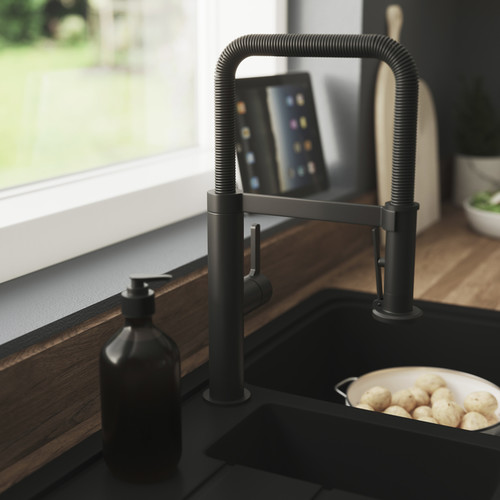 GoodHome Sink Mixer Tap Kamu, matt graphite