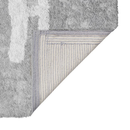 GoodHome Bath Mat Hebo 50 x 80 cm, mineral grey/white