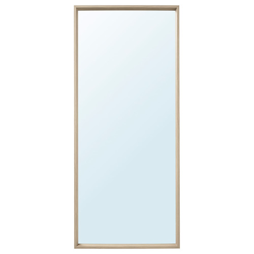 NISSEDAL Mirror, white stained oak effect, 65x150 cm