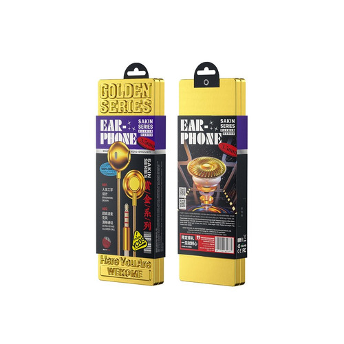 Wekome Wired Headphones Earphones HiFi, gold