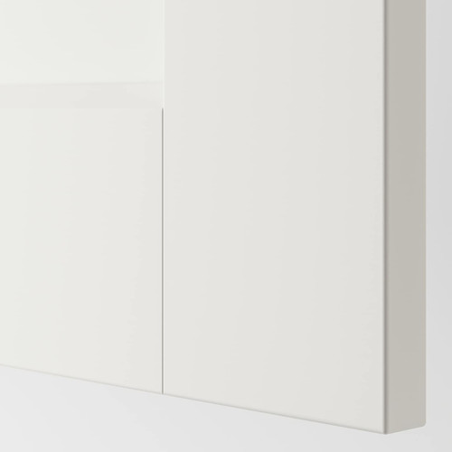 PAX Corner wardrobe, white, Grimo white, 111/111x236 cm