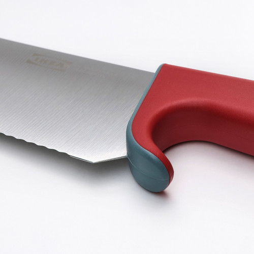 SMÅBIT 2-piece knife set, light turquoise/bright red
