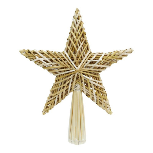 Straw Christmas Tree Topper, 25 cm