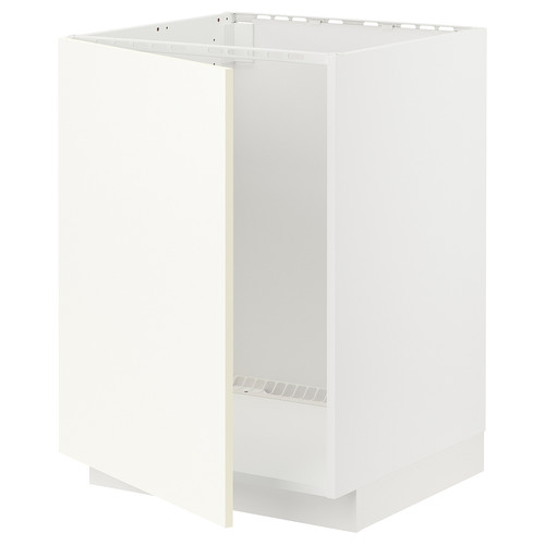 METOD Base cabinet for sink, white/Vallstena white, 60x60 cm