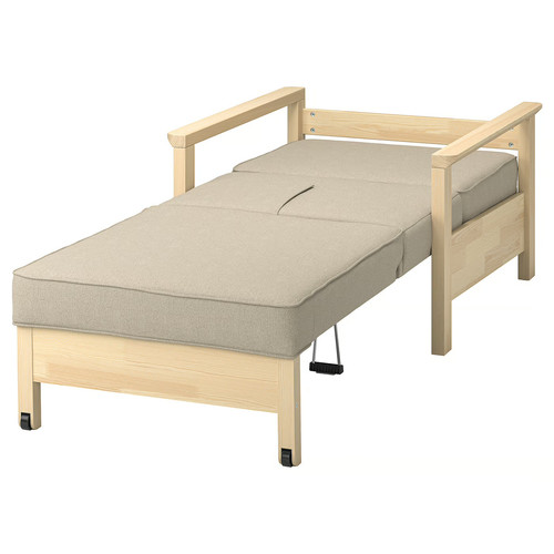 TORNSBORG Armchair-bed, Naggen beige/pine