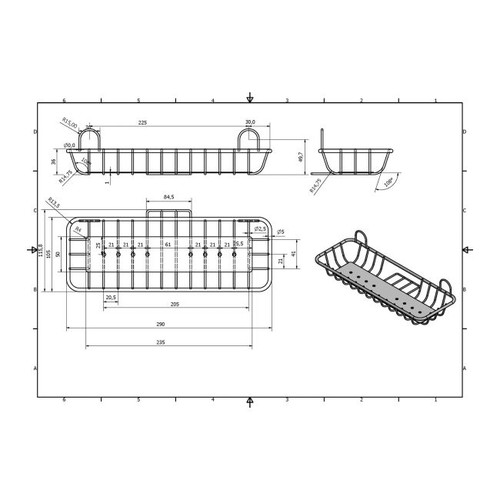 GoodHome Shower Basket Koros, chrome