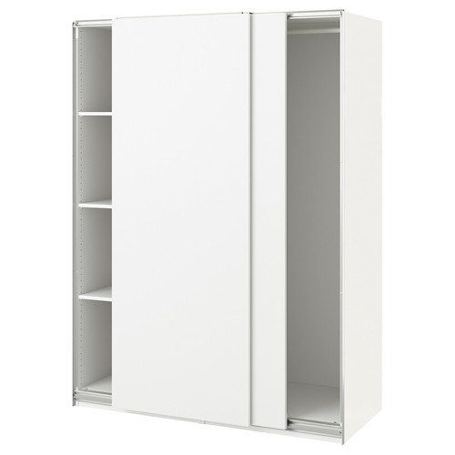 PAX / HASVIK Wardrobe, white/white, 150x66x201 cm