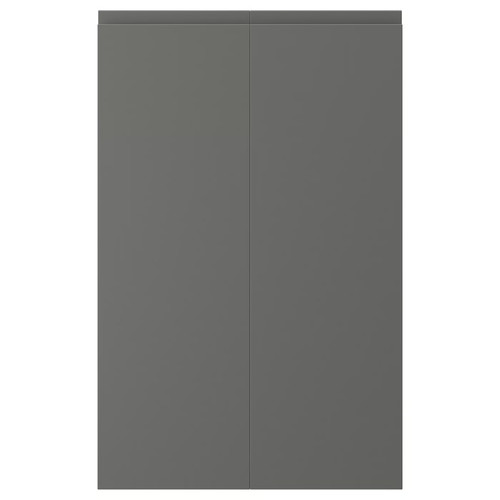 VOXTORP 2-p door f corner base cabinet set, left-hand dark grey, 25x80 cm