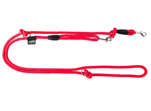 CHABA Adjustable Dog Leash 6mm x 138/269cm, red