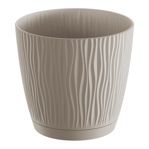 Plant Pot with Saucer Sandy 10.8 cm, mocca