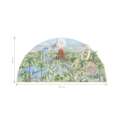Wall Sticker 160x80cm - World of dinosaurs