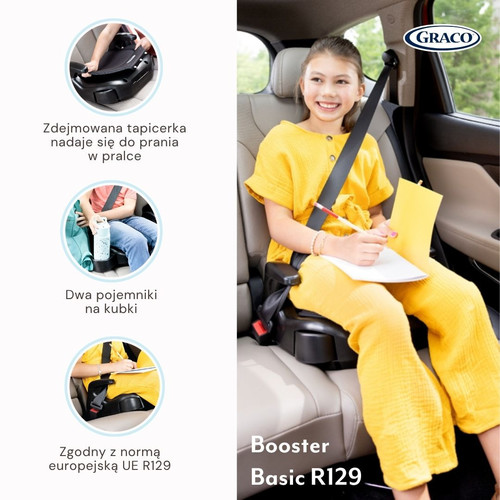 Graco Booster Basic i-Size Car Seat Hunter , 135−150 cm/7-12y