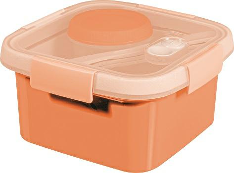 Curver Fresh Lunch Kit Plastic Food Container 1.1L, peach
