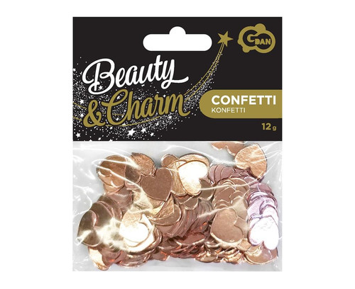 Confetti Pink-Gold Hearts 12g