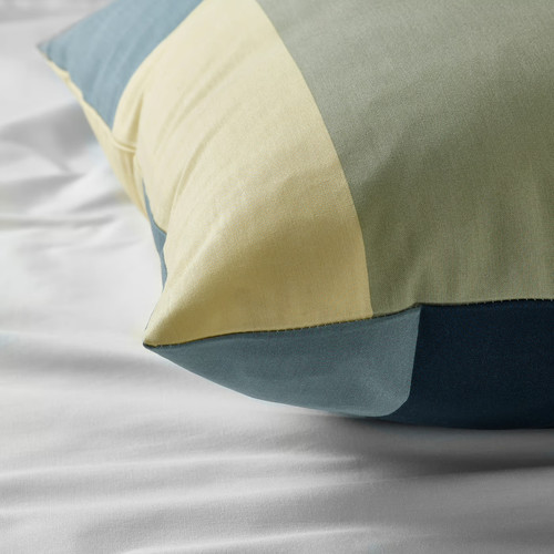 BRUNKRISSLA Pillowcase, green/multicolour, 50x60 cm