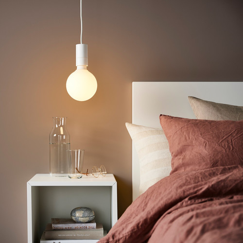TRÅDFRI LED bulb E27 470 lumen, wireless dimmable white spectrum/globe white frosted glass