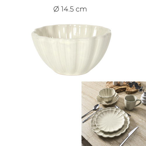 Ceramic Bowl Calista 550ml, cream