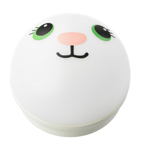 KORNSNÖ LED night light, white, rabbit battery operated