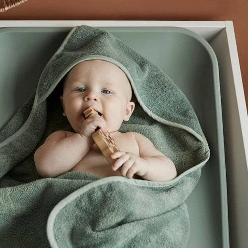 LEANDER Hoodie Hooded Baby Towel, wood rose
