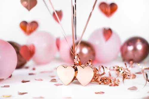Weight for Balloons Hearts, rose gold