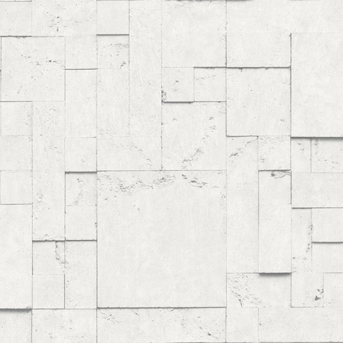 GoodHome Vinyl Wallpaper on Fleece Emer, white