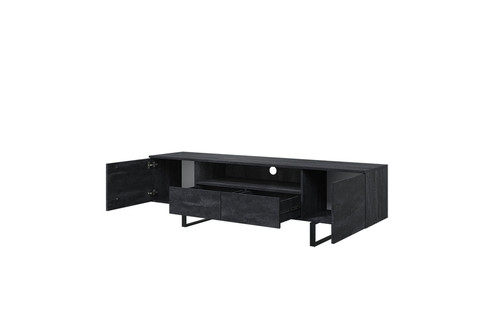 TV Cabinet Verica 200 cm, charcoal/black legs