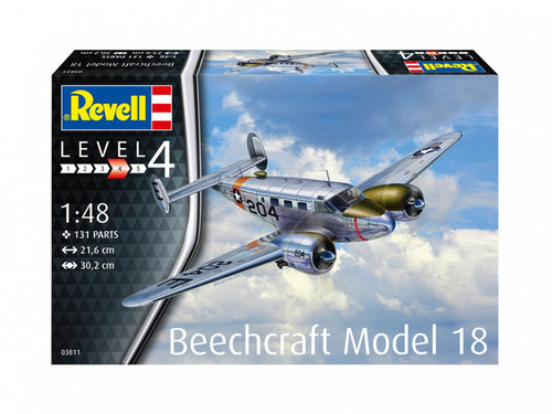 Revell Model Kit Beechcraft model 18 1/48 10+