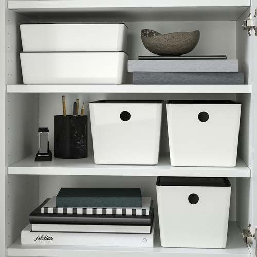 KUGGIS Box, white, 18x26x15 cm