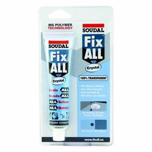 Soudal Adhesive Sealant Fix All Crystal 80ml, transparent