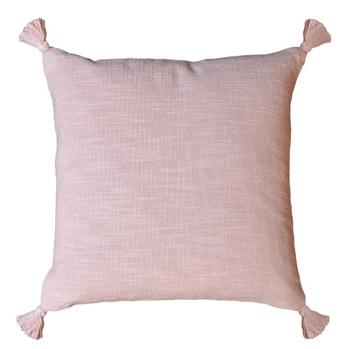 GoodHome Cushion Tassels 45 x 45 cm, pink