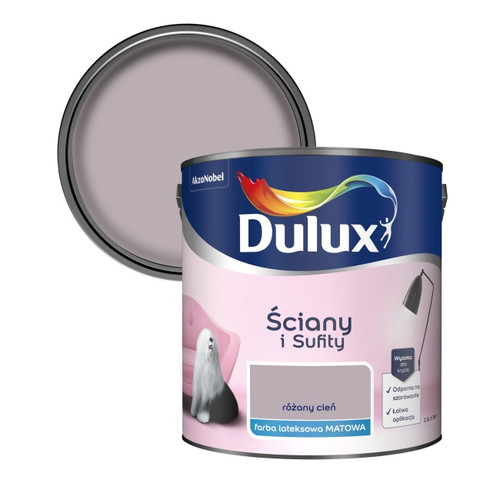 Dulux Walls & Ceilings Matt Latex Paint 2.5l rose shadow